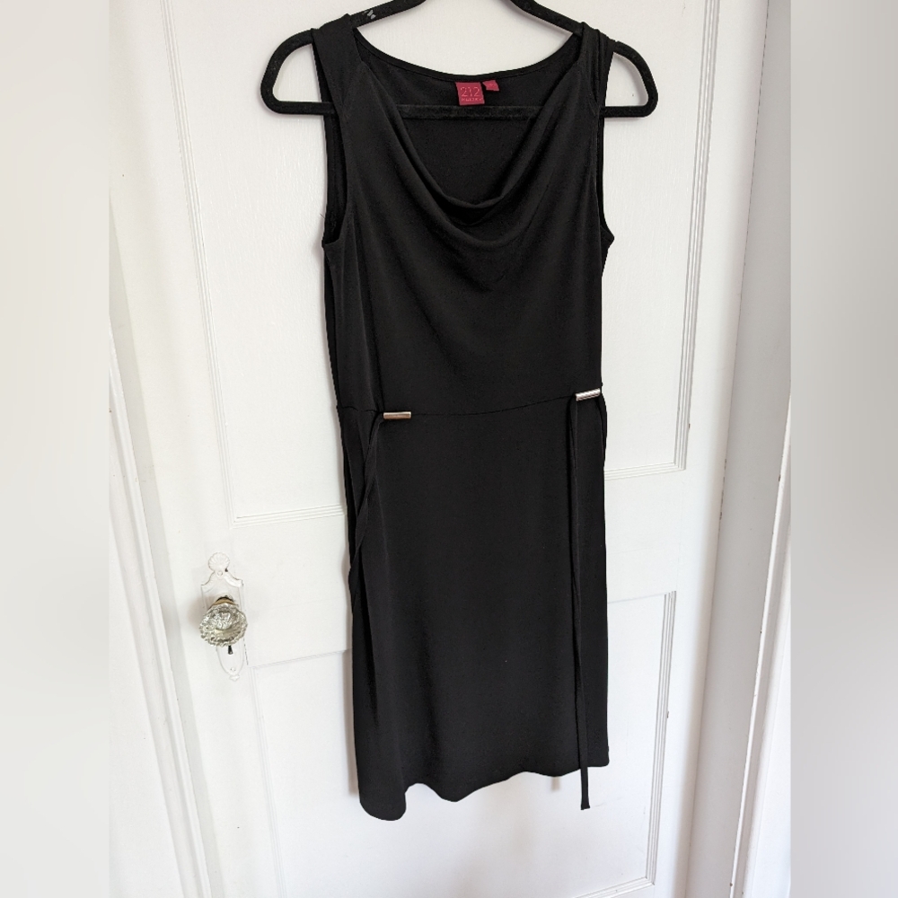 Collection 212 size small black dress with scoop neck. New without tags. Short.